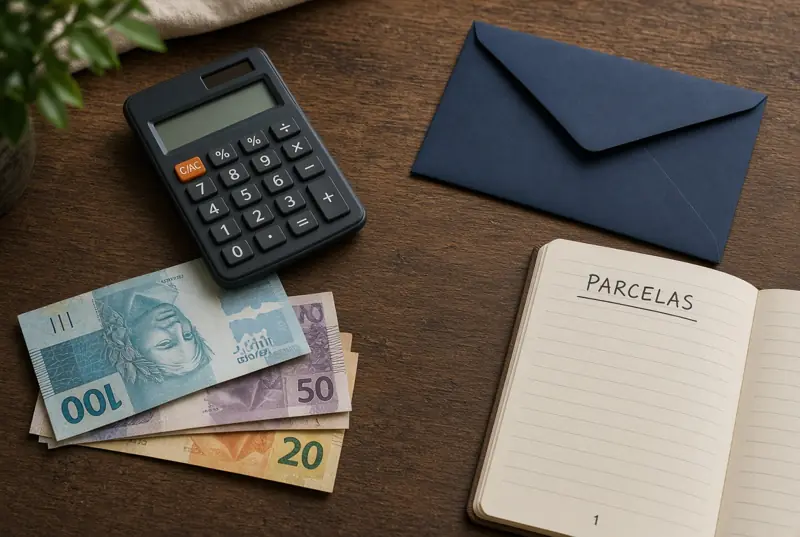 Pessoa confere a parcela antes de pedir empréstimo no PicPay.
